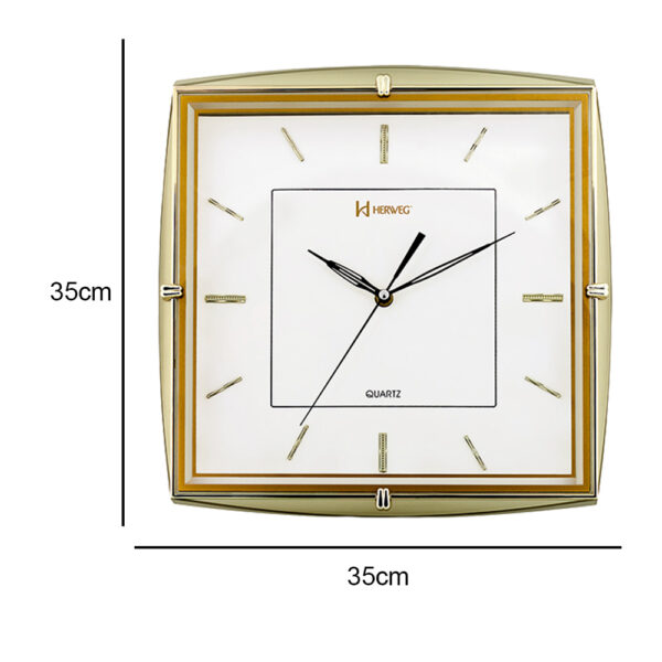 Relógio De Parede 35cm Dourado Claro Herweg - Image 3