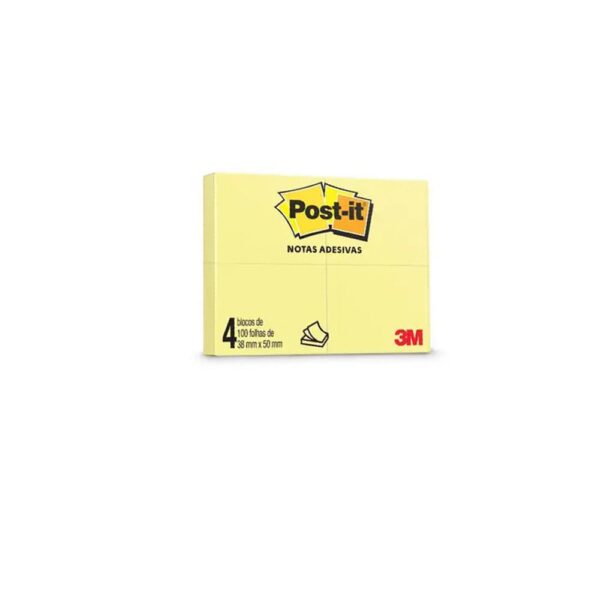 Bloco Post-it 38x50mm C/ 4 100 Folhas Amarelo 3M - Image 5