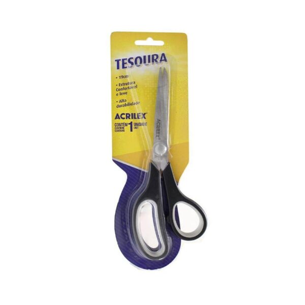 Tesoura Multiuso Preto 19cm Acrilex