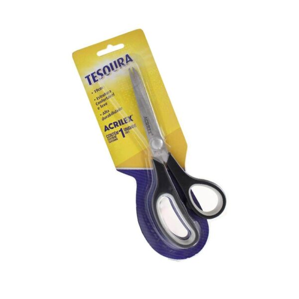 Tesoura Multiuso Preto 19cm Acrilex - Image 4