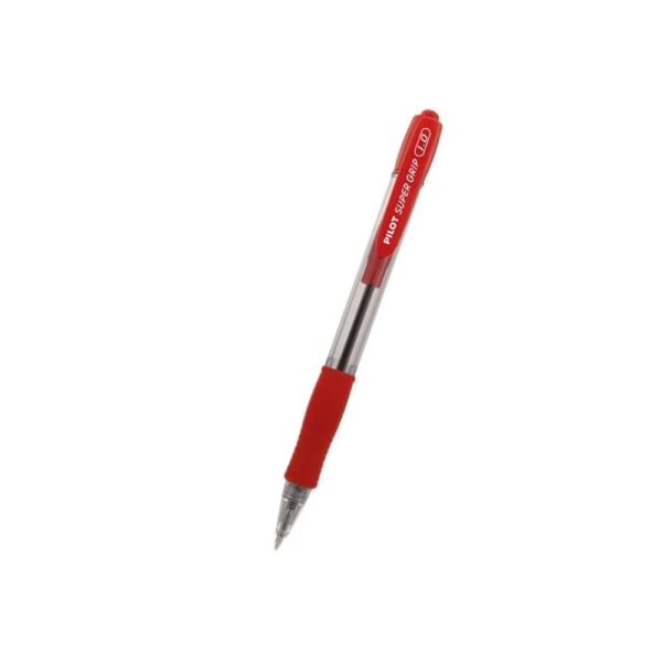 Caneta Esferográfica Super Grip Retrátil 1.0 Média Vermelha Pilot - Image 4