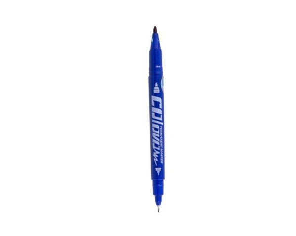 Pincel Marcador Permanente 2 Pontas 1.0mm/0.5mm Azul Molin
