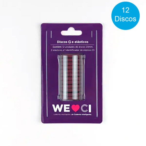 Disco G + Elástico Vinho Bordo 31mm Para Caderno Inteligente - Image 3