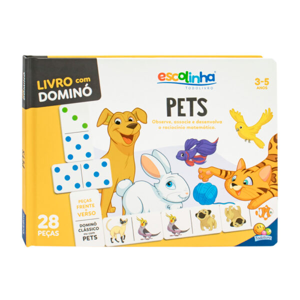 Livro Escolinha Dominó Pets 28 Peças TodoLivro