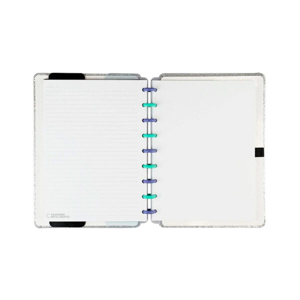 Caderno Inteligente Médio Lets Glitter Neon Silver 80 Folhas - Image 3