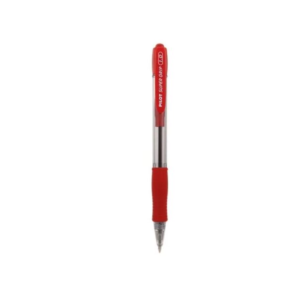 Caneta Esferográfica Super Grip Retrátil 1.0 Média Vermelha Pilot