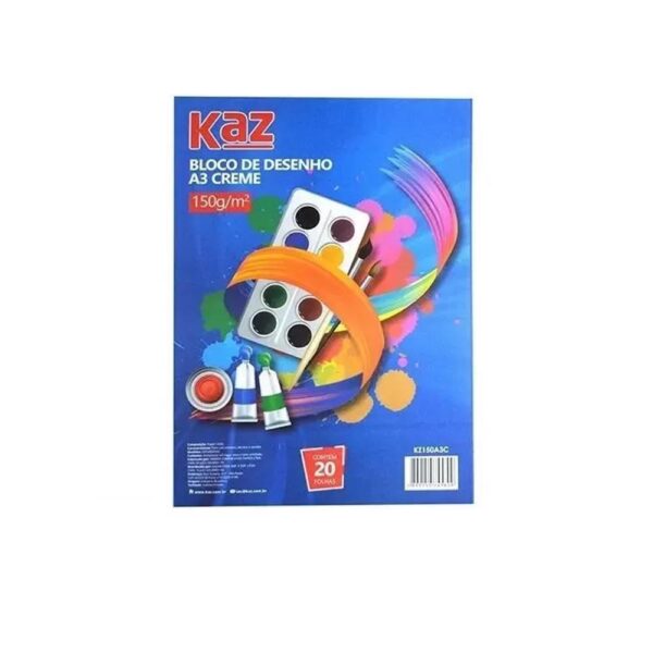 Bloco De Desenho Creme 20 Folhas A4 150g Kaz - Image 2