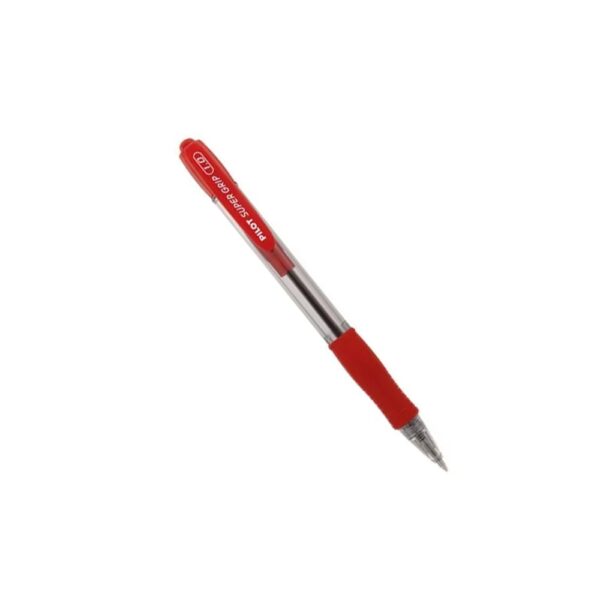Caneta Esferográfica Super Grip Retrátil 1.0 Média Vermelha Pilot - Image 2