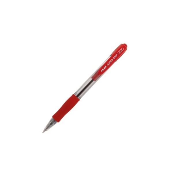Caneta Esferográfica Super Grip Retrátil 1.0 Média Vermelha Pilot - Image 5