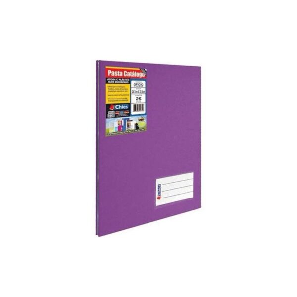 Pasta Catálogo C/ 25 Envelopes Plásticos Violeta Chies