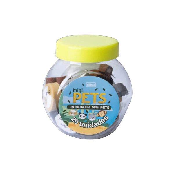 Borracha Mini Pets Pote Com 20 Unidades Tilibra - Image 4
