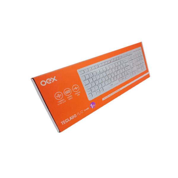 Teclado Flat Usb TC300 Branco Oex - Image 4