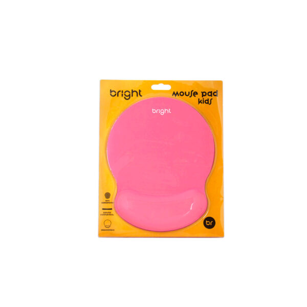Mouse Pad Ergonômico Com Apoio em Gel Rosa Bright - Image 4