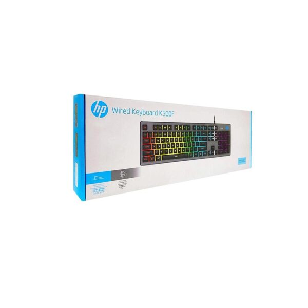Teclado Gamer K500F Usb Led Preto Hp - Image 5