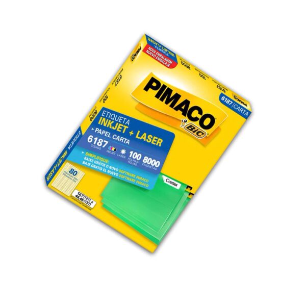 Etiqueta 6187 8000 Un Com 100 Folhas Pimaco - Image 3