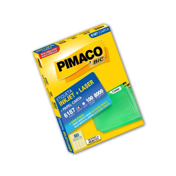Etiqueta 6187 8000 Un Com 100 Folhas Pimaco - Image 4