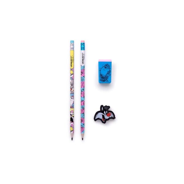 KIT LAPIS HB LOONEY TUNES 2 LAPIS/APONTADOR/BORRAC - Image 4