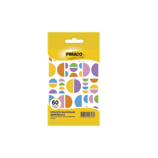 ETIQUETA PIMACO MULTICOLOR SEMI-CIRCULO ARCO-IRIS 5FLS