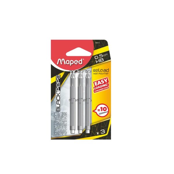 03 ESTOJOS DE MINAS 05MM BLACK PEPS RELOAD MAPED - Image 3