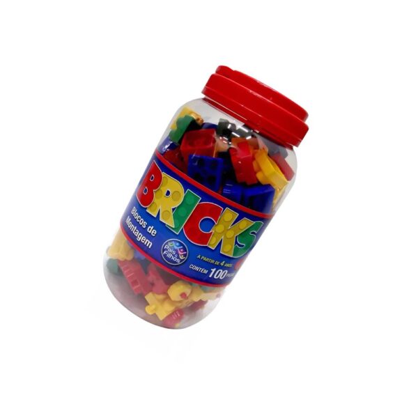 BLOCOS DE MONTAR BRICKS POTE - 100 PCS UNICA - Image 3