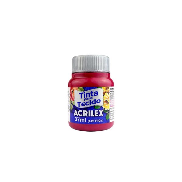 TINTA P/ TECIDO 37ML 509 VERMELHO CARMIM ACRILEX - Image 2