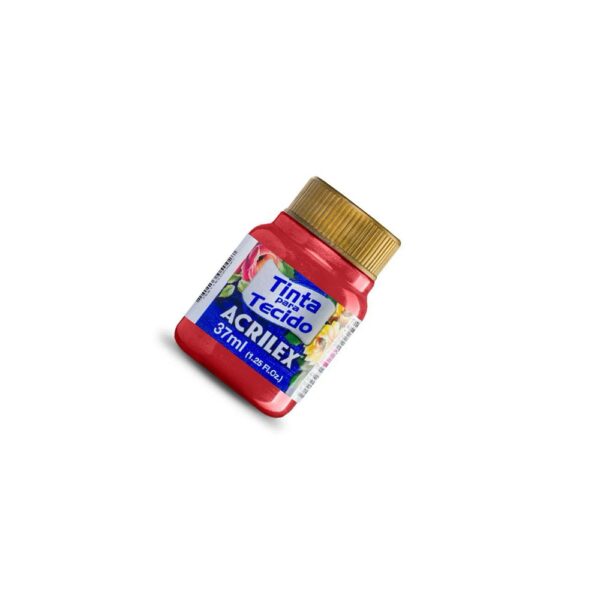 TINTA TECIDO METALICA/37ML 507 VERMELHO FOGO ACRILEX - Image 3