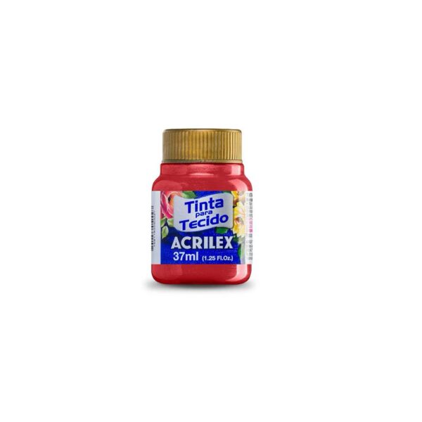 TINTA TECIDO METALICA/37ML 507 VERMELHO FOGO ACRILEX - Image 4