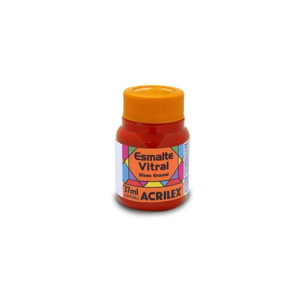 ESMALTE VITRAL 37ML 523 VERMELHO ACRILEX