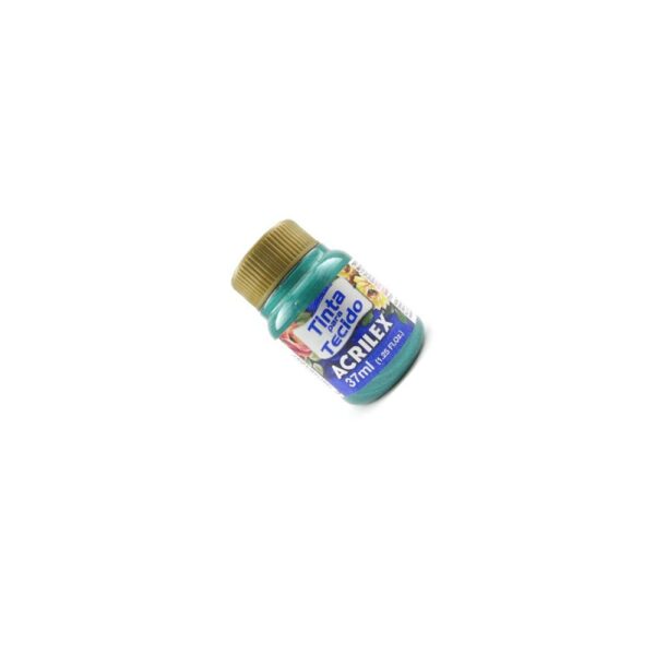 TINTA TECIDO METALICA 37ML 557 VERDE ACRILEX - Image 2